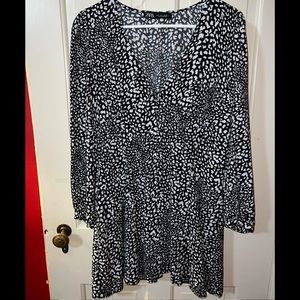 Black and White Leopard Zara Dress